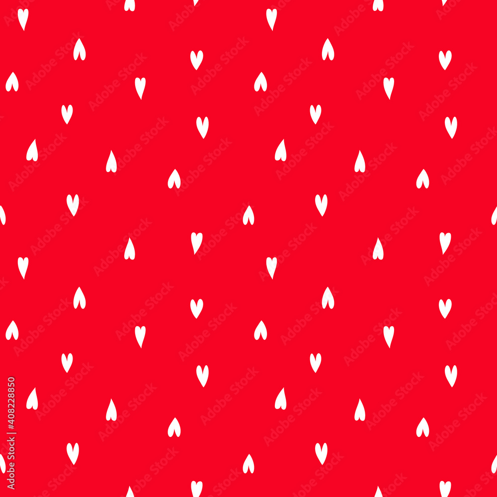 Vector monochrome romantic seamless pattern with hearts. Can be used for wallpaper, pattern fills, web page background,surface textures. Lovely repeatable red and white vector background Vector monochrome romantic seamless pattern with hearts. Can be used for wallpaper, pattern fills, web page background,surface textures. Lovely repeatable red and white vector background