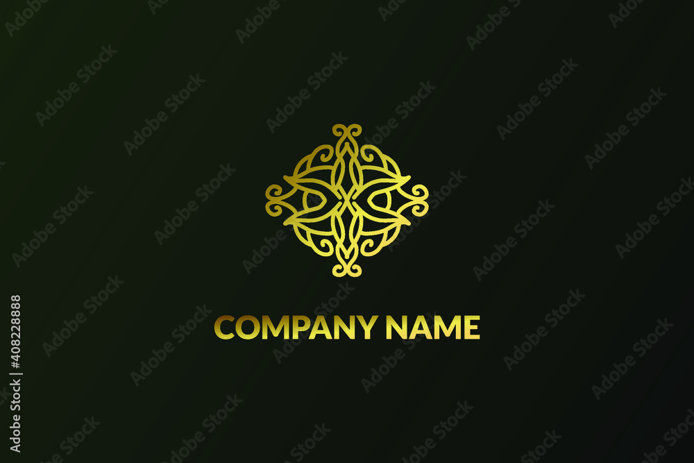 Luxury Abstract Logo Design with gold color Luxury Abstract Logo Design with gold color