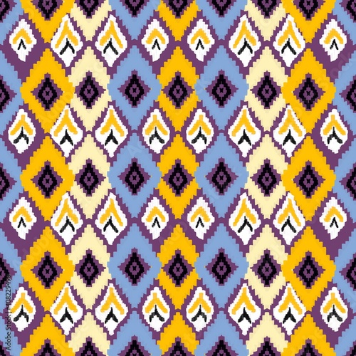 Beautiful colored woven fabric seamless pattern