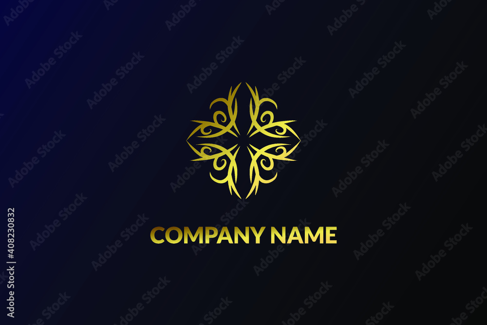 Luxury Abstract Logo Design with gold color Luxury Abstract Logo Design with gold color