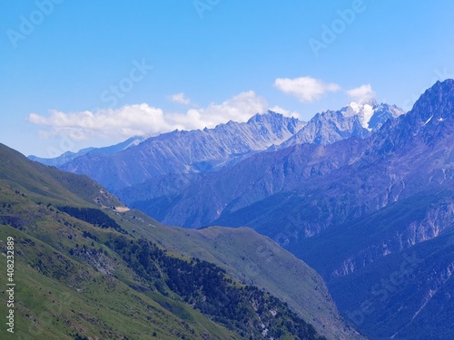 mountains and clouds