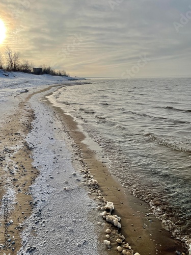 Wallpaper Mural Baltic Sea winter coast beach Daugavgriva Latvia Torontodigital.ca