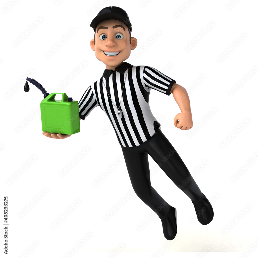 Fun 3D Illustration of an american Referee Fun 3D Illustration of an american Referee