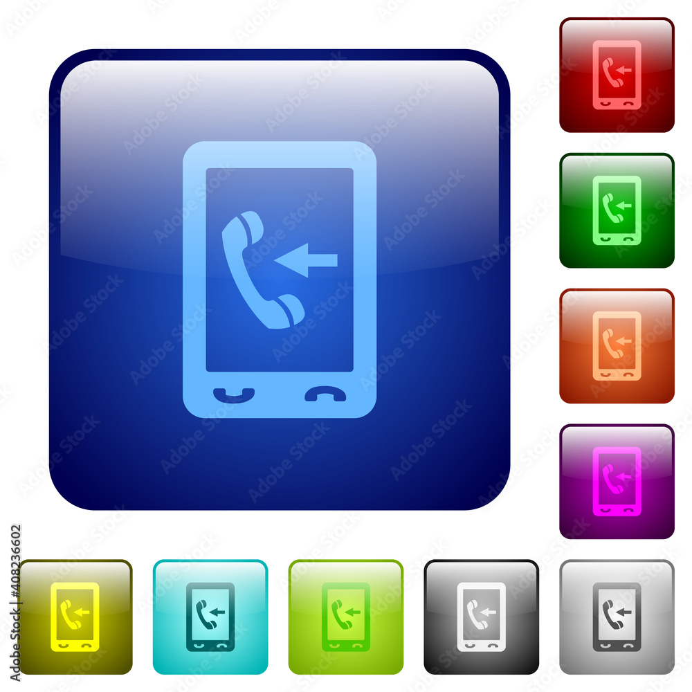 Mobile incoming call color square buttons Mobile incoming call color square buttons