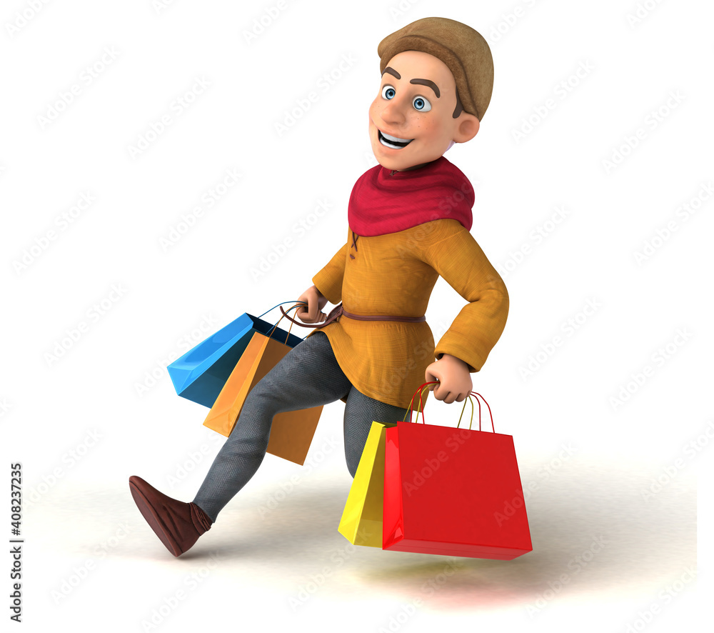 3D Illustration of a medieval historical character 3D Illustration of a medieval historical character