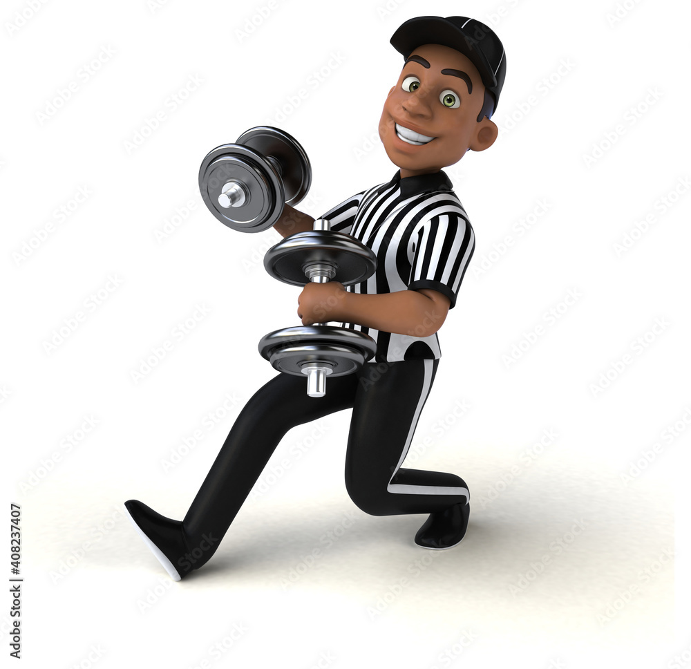 Fun 3D Illustration of an american Referee Fun 3D Illustration of an american Referee