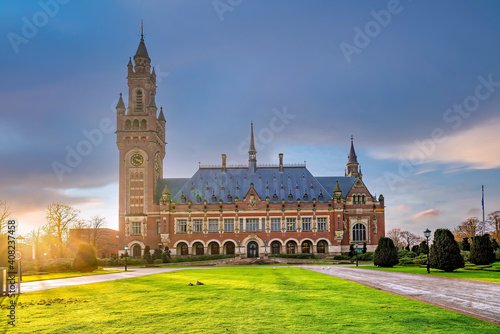 The International Court of Justice in the Peace Palace in Hague 