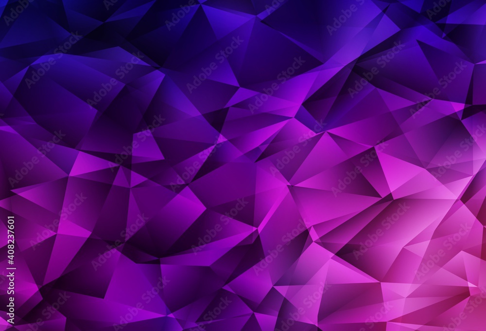 Dark Purple vector polygonal pattern. Dark Purple vector polygonal pattern.