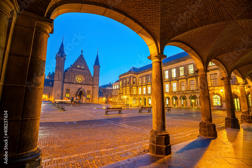 Inner courtyard of the Binnenhof palace in the Hague, Netherlands