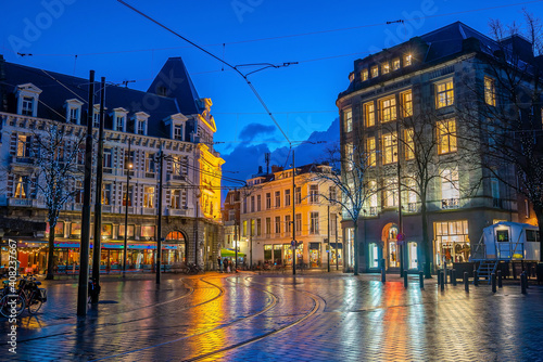 The Hague cityscape downtown skyline  in Netherlands