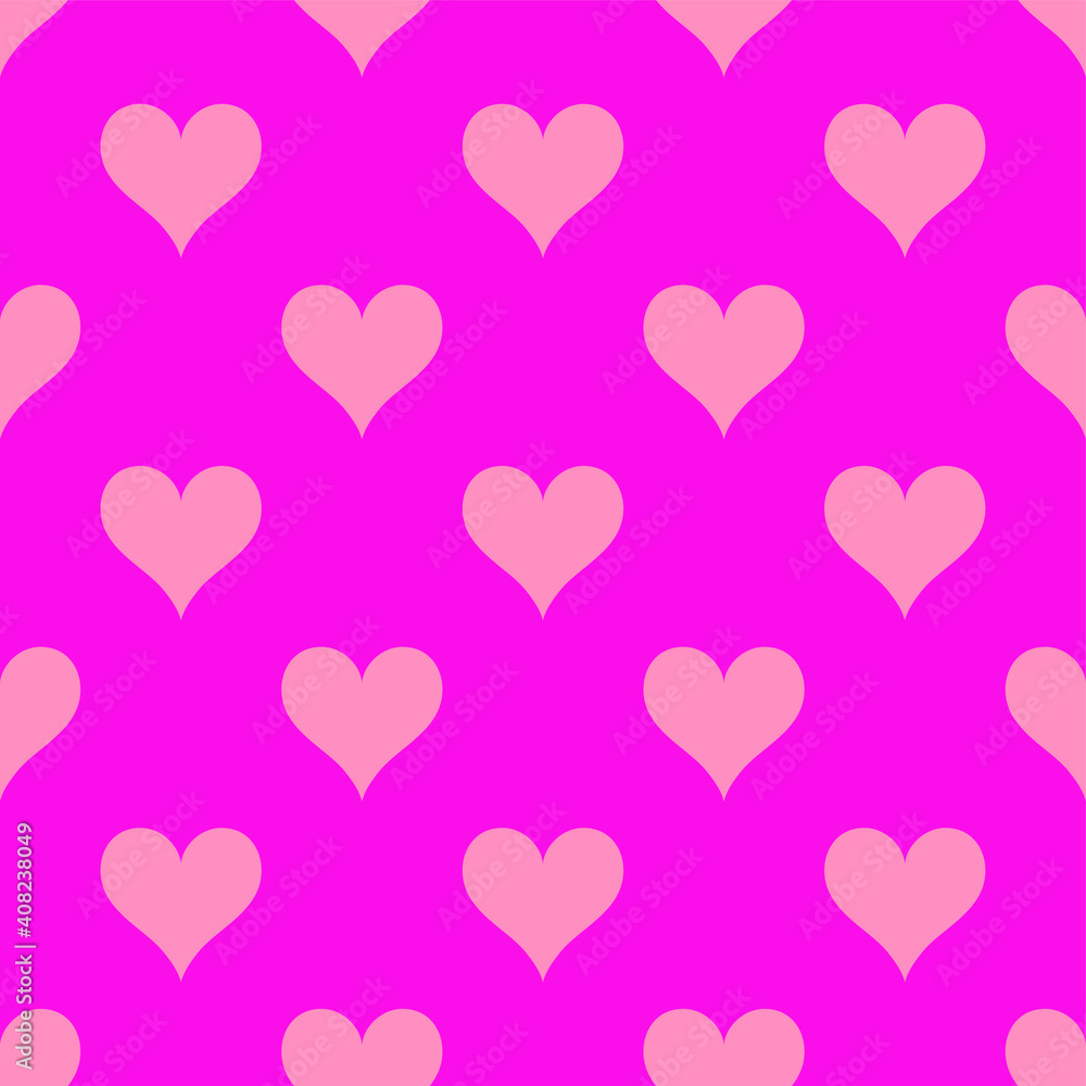 Seamless vector hearts pattern. Valentine's day background. For fabric, textile, wrapping, cover etc. 10 eps. Love emotion pink hearts pattern.	