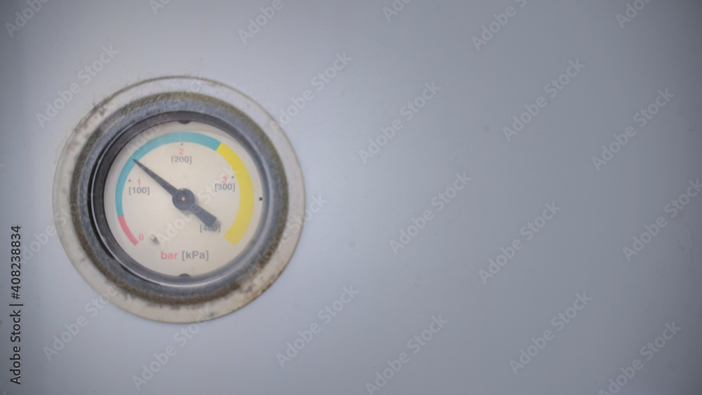 pressure sensor on the boiler, close up pressure sensor on the boiler, close up