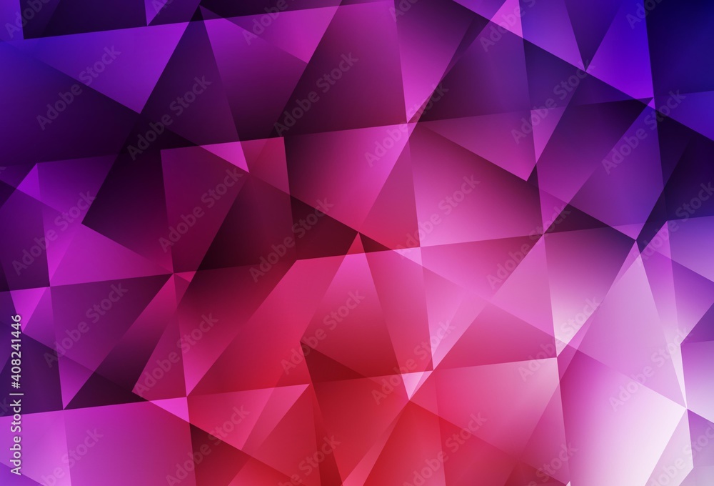 Obraz premium Light Pink, Red vector shining triangular layout.