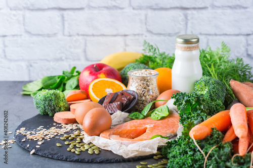 Photography Asthma, respiratory relieving food rich in vitamin d, beta-carotene, magnesium