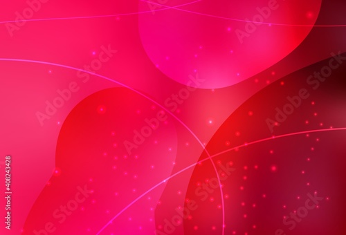Light Red vector Decorative design in abstract style with bubbles, lines.