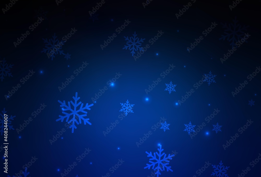Dark BLUE vector backdrop in holiday style. Dark BLUE vector backdrop in holiday style.