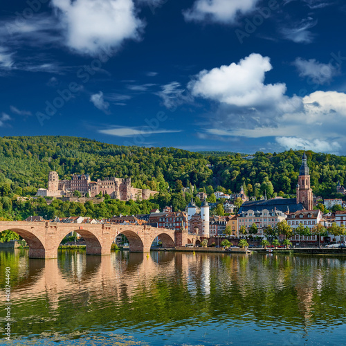 Heidelberg miasteczko na Neckar rzece, Niemcy
