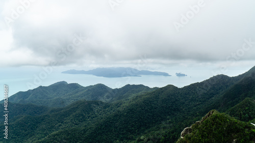 Panorama view from the Langkawi Skybridge in Malaysia.