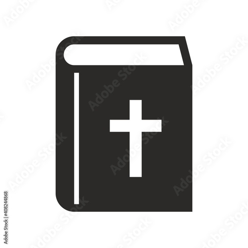 Bible icon. Holy book. Vector icon isolated on white background.