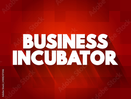 Business Incubator text quote  concept background