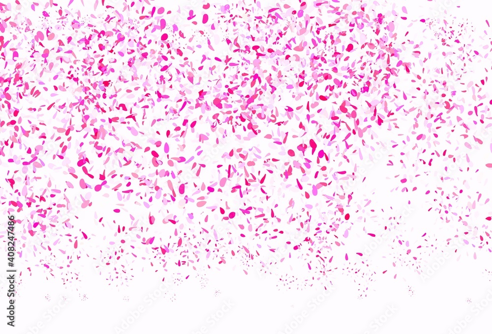 Light Pink vector elegant pattern with leaves.