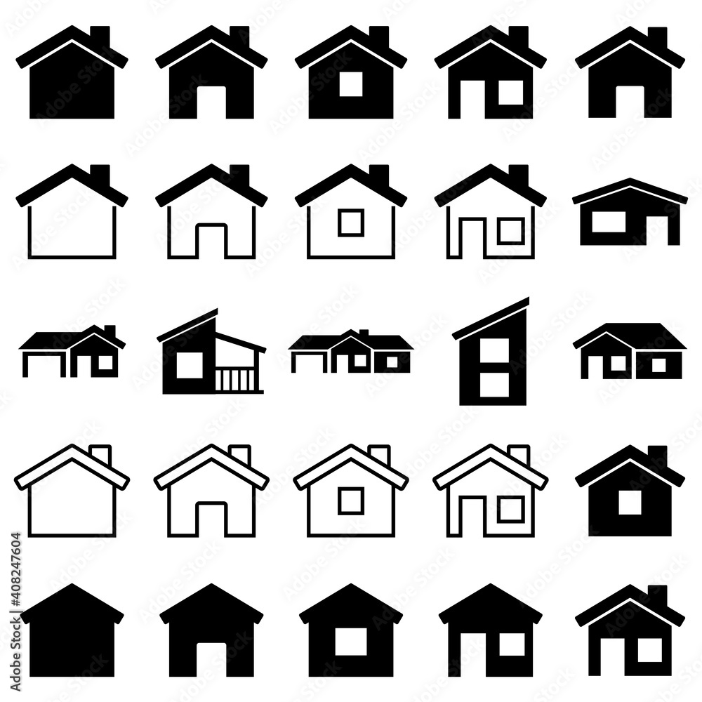Houses icons set. , logo isolated on white background Houses icons set. , logo isolated on white background