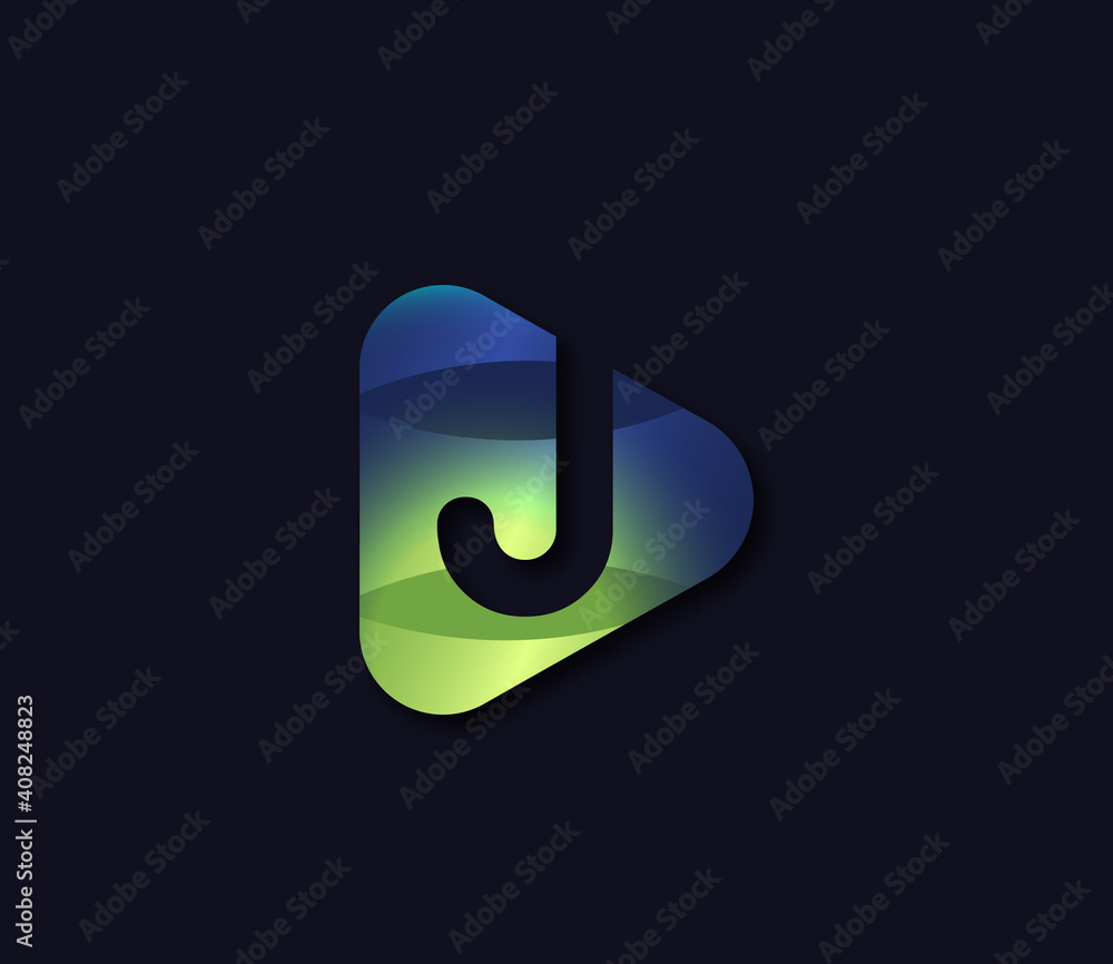 Media Play J Letter Entertainment Concept Media Play J Letter Entertainment Concept