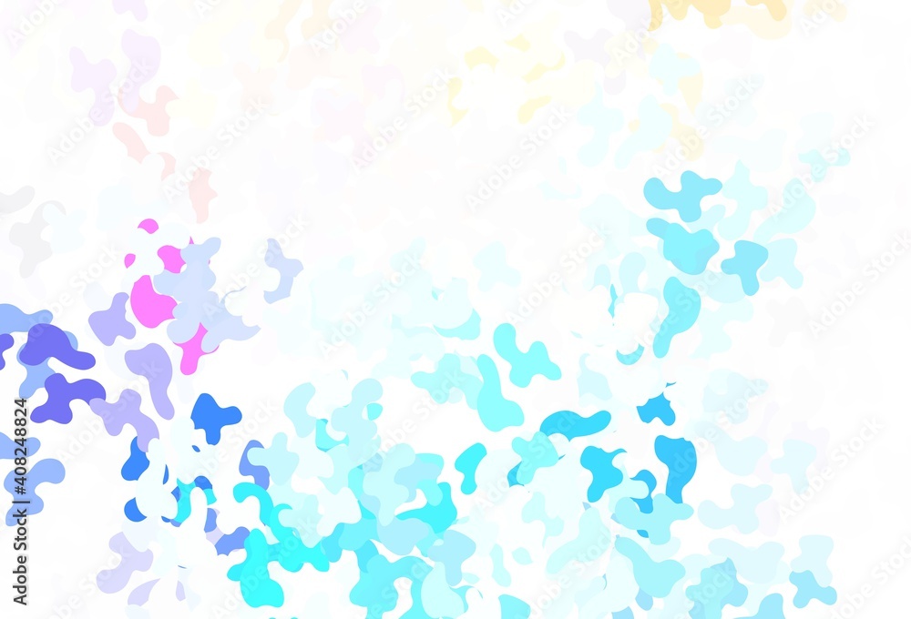 Light Blue, Yellow vector texture with abstract forms. Light Blue, Yellow vector texture with abstract forms.