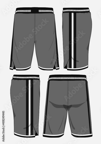 Basketball sports short template apparel