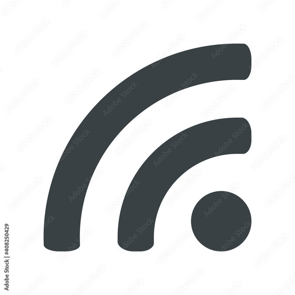 Illustration of wi-fi signal isolated on white background Free Vector Illustration of wi-fi signal isolated on white background Free Vector
