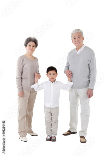 The little boy took my grandparents hands