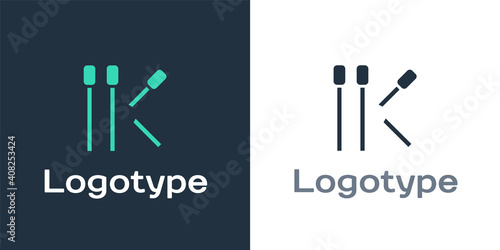 Logotype Matches icon isolated on white background. Logo design template element. Vector.