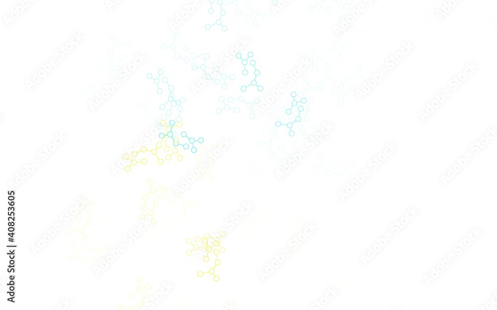 Light Blue, Yellow vector texture with artificial intelligence concept.