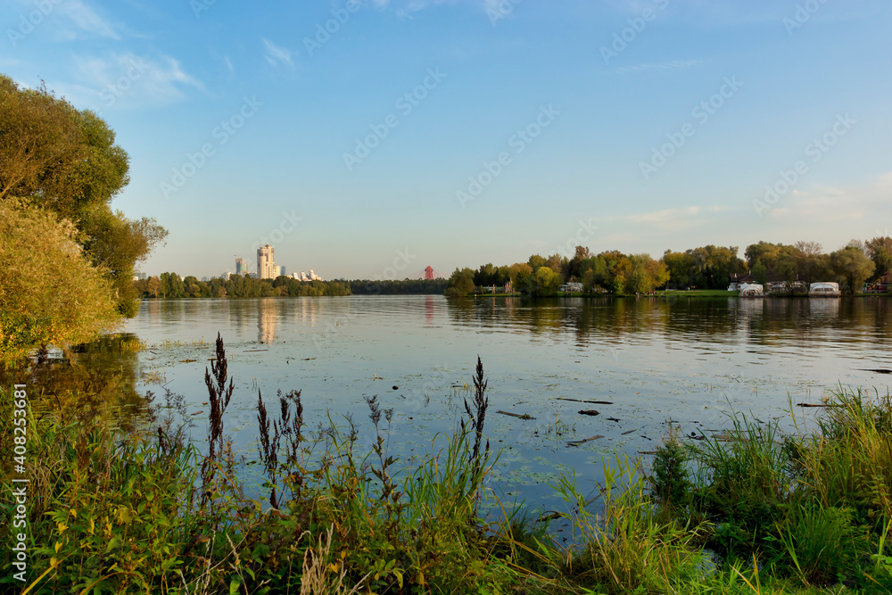 Park on the embankment of the Moskva River, Moscow - September 24, 2020