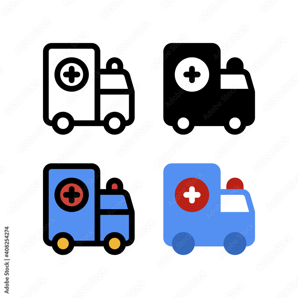 Ambulance Car Emergency Icon, Logo, and illustration Ambulance Car Emergency Icon, Logo, and illustration