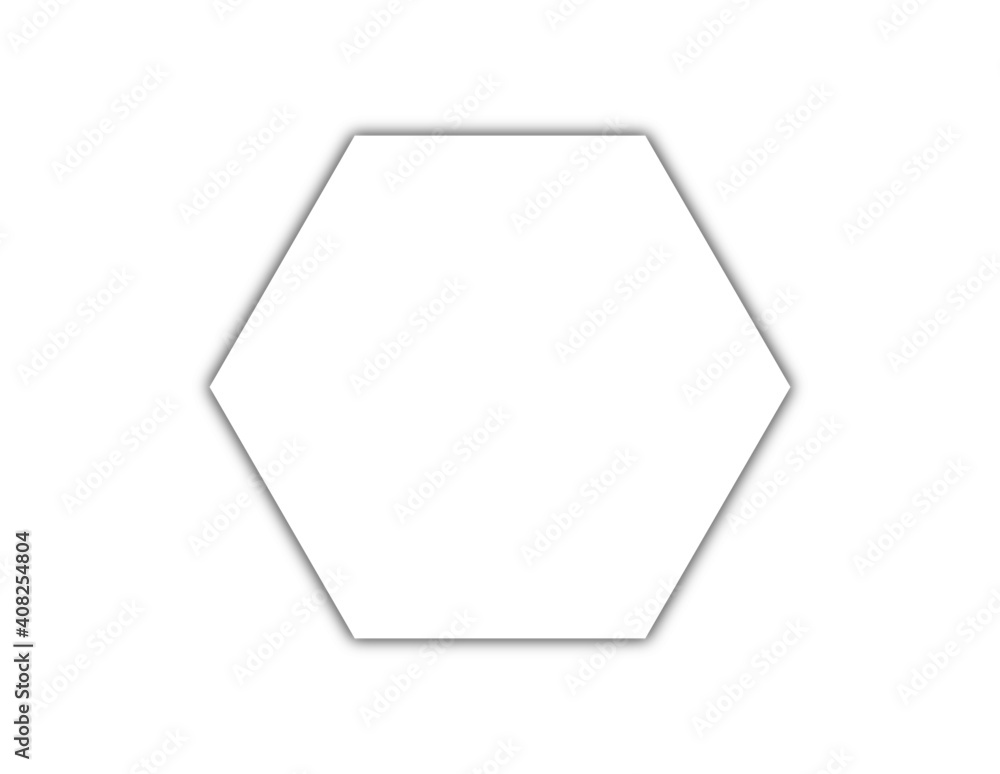 Hexagon Form Symbol mit Schatten Hexagon Form Symbol mit Schatten