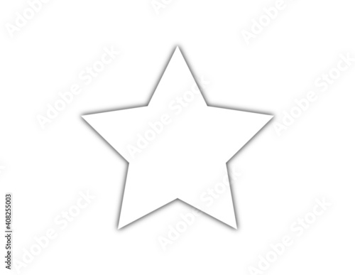 Stern Form Symbol mit Schatten