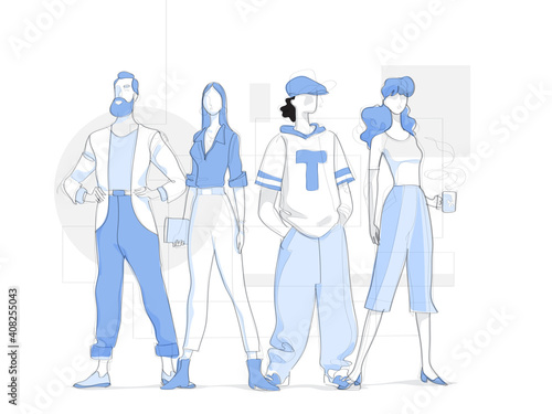 Squadra di giovani professionisti