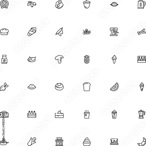 icon vector icon set such as: mushroom, six, season, grill, white background, japan, cock, architecture, calorie, arabica, syrup, kebab, watermelon, pancake, purple, copper, lettuce, form, red photo