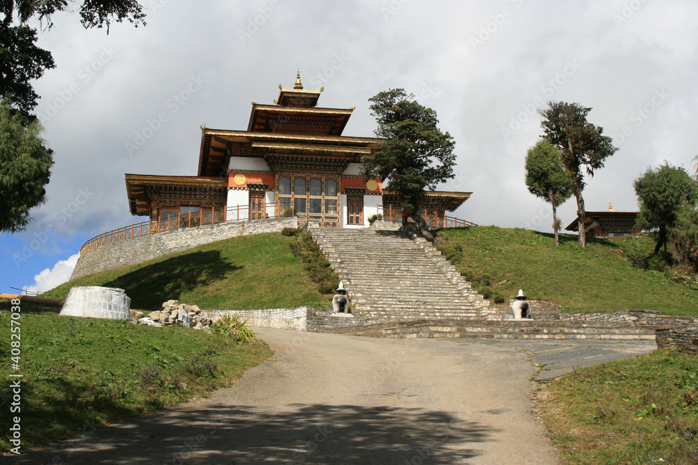 buddhist temple (druk wangyal lhakhang) closed to thimphu in bhutan buddhist temple (druk wangyal lhakhang) closed to thimphu in bhutan