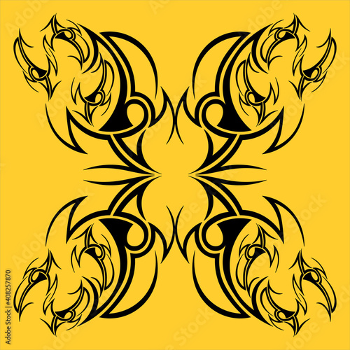 tribal tattoo patterned background
