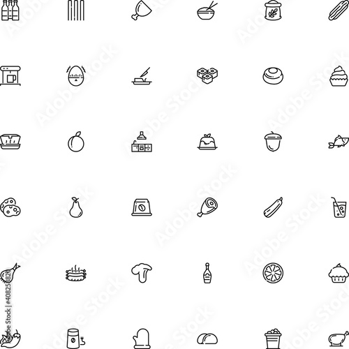 icon vector icon set such as: panna, scullery, styrofoam, plum, collection, season, lemon, levant, everyday, salmon, away, sense, lunchbox, risk, heat, bucket, mitt, shiitake, eating, life, bacillus