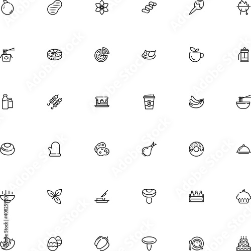 icon vector icon set such as: protective, syrup, cut, pie, medicine, dome, piece, baked, penne, cannelloni, filter, person, view, bacterial, collection, fire, brunch, pipe, milk, cappuccino