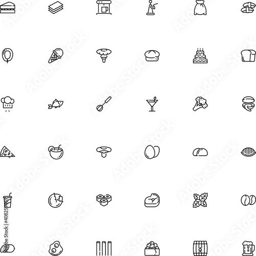 icon vector icon set such as: pizza, invitation, mix, abstract, chop, ice, color, disposable, yolk, saj bread, pistachio, utensil, mocha, green, coffeemaker, scrambled, pen, single, easter, line art