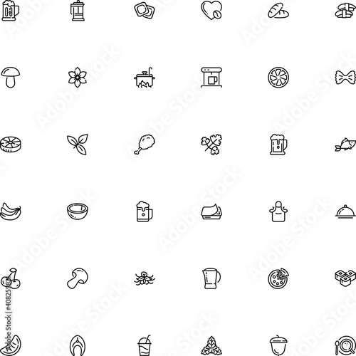 icon vector icon set such as: animal, parsley, housework, rice, oktoberfest, teapot, tin, fire, professional, cappelletti, coco, star anise, orecchiette, spoon, bow, mentha, cap, loaf, half, catering