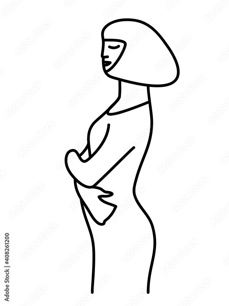 Minimalism hand drawn female vector portrait in modern abstract one line drawing graphic style. Decor print, wall art, creative design for social media.Trendy template with portrait woman face profile Minimalism hand drawn female vector portrait in modern abstract one line drawing graphic style. Decor print, wall art, creative design for social media.Trendy template with portrait woman face profile