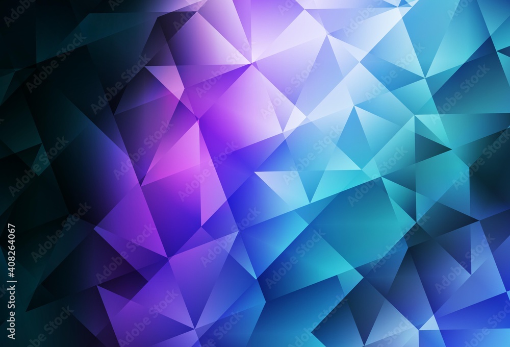 Dark Pink, Blue vector shining triangular backdrop. Dark Pink, Blue vector shining triangular backdrop.