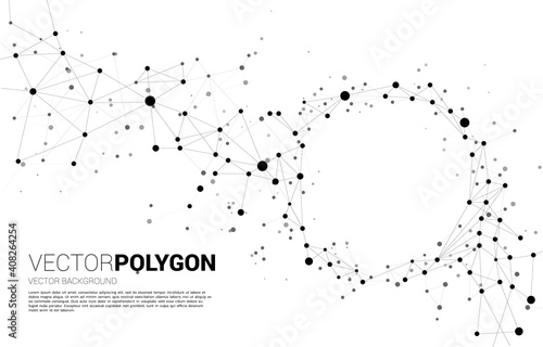 Vector Wireframe polygonal lines Connect dot Geometric sphere. Concept of Networking technology and futuristic style.