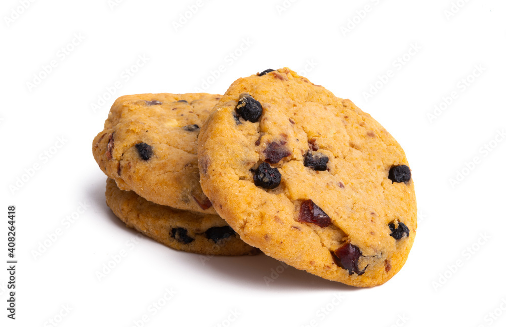 cookies with chocolate and nuts isolated cookies with chocolate and nuts isolated