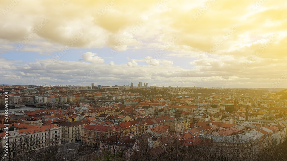 View over Prague city, Czech Repablic